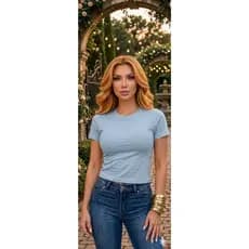 Blusa Feminina Suplex Manga Curta Baby tee academia dia a dia básica manguinha cropped  tendencia