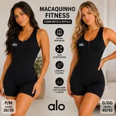 Macaquinho Feminino Academia Com Zíper Curto Fitness Sem Costura Compressão Yoga Treino Casual Tecido Premiun