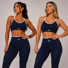 Conjunto Fitness Feminino Top + Calça Legging Academia, Caminhada Cintura Alta Tecido Premium Alta Compressão