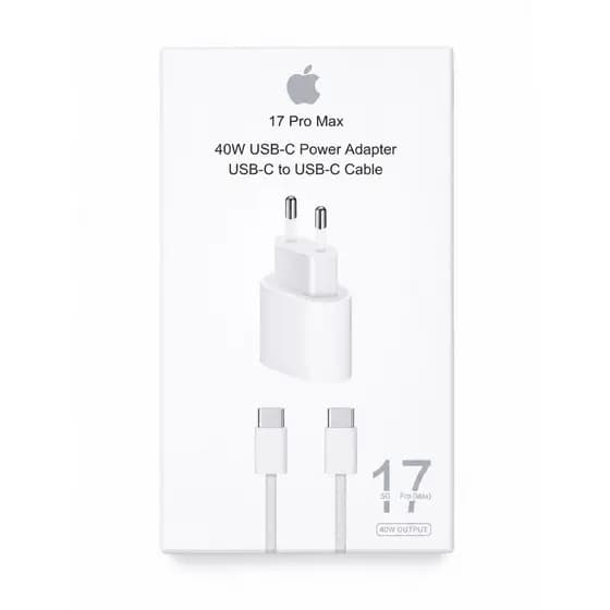 Carregador USB-C 40W Compatível com iPhone Tipo C Cabo USB-C para USB-C Carregamento Rápido
