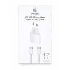 Carregador USB-C 40W Compatível com iPhone Tipo C Cabo USB-C para USB-C Carregamento Rápido