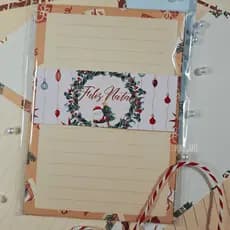 Kit 40 folhas Papel de Carta de Natal para Penpal/Scrapbook/Journal planner Diário Colagem