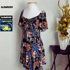 Vestido Curto Feminino Estampado Casual Liganete
