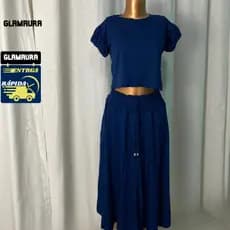Conjunto Feminino Cropped e Saia Longa