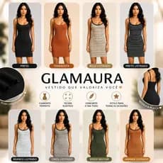 Vestido Feminino Tubinho Canelado Curto  alcinha