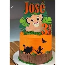 Topo de Bolo TOPO SIMBA REI LEÃO – Personalizado com Nome e Idade – Festa Infantil