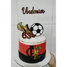 Topo de Bolo TOPO FLAMENGO 3D – Personalizado com Nome e Idade – Festa Infantil