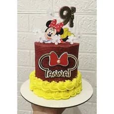 Topo de Bolo TOPO MINNIE VERMELHA EM 3D – Personalizado com Nome e Idade – Festa Infantil