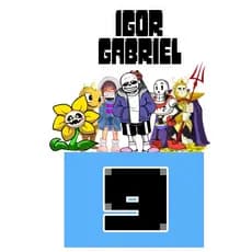TOPO DE BOLO SIMPLES UNDERTALE – Personalizado com Nome e Idade – Festa Infantil