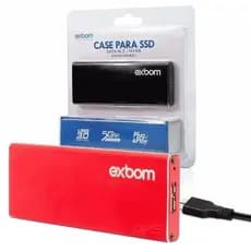 CASE MINI PARA HD SSD M.2 SATA III NGFF USB 3.0 ALUMINIO 5 GBPS EXBOM - 03385 - CGHD-M2B31