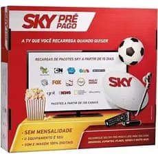 Kit SKY Pré-pago Conforto Com 2 Anos De Programação