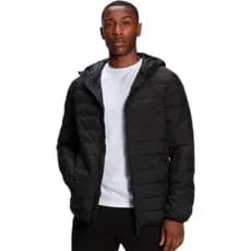 Bombojaco Puffer Preto Masculino Jaqueta Acolchoada Inverno Quente Estilosa Jaqueta Puffer Preta Bombojaco Masculino