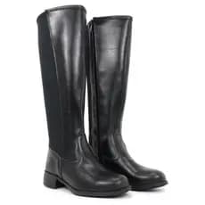 Bota Montaria Cano Alto Texana Knee Com Elástico Traseiro Plus Size Tendência