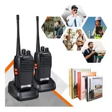 Kit de 2 Rádios Baofeng BF-777S Walkie Talkie 16 Canais Comunicação Profissional
