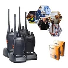 Kit de 4 Rádios Baofeng BF-777S Walkie Talkie 16 Canais Comunicação Profissional