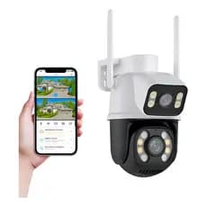 Câmera de segurança WiFI Smart Camera IPC-I100 IP Dual Camera com resolução 1080p branco/preto
