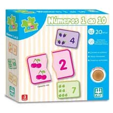 Numeros 1 Ao 10 Em Madeira - 20 Pecas - Pedagogico - Nig