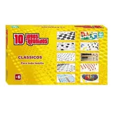 10 Jogos Reunidos - Dama Trilha Ludo Xadrez + 6 Jogos - Nig
