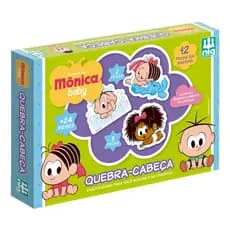 Quebra Cabeça Turma da Mônica Madeira - 05 Fig. Grande - Nig