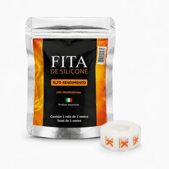 Fita De Silicone P/ Mega Hair 1m Profissional Transparente