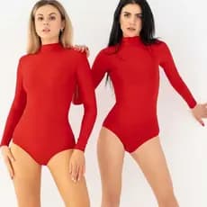 O MELHOR BODY FEMININO COLLANT GOLA ALTA MANGA LONGA TECIDO SUPLEX 4 ESTAÇÕES SEGUNDA PÉLE
