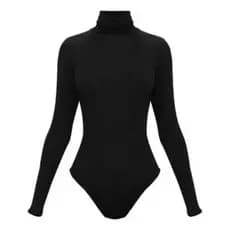BODY FEMININO COLLANT SUAVE GOLA ALTA MANGA LONGA  4 ESTAÇOES SEGUNDA PÉLE