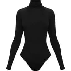 O MELHOR BODY FEMININO MANGA LONGA GOLA ALTA BASICO SEGUNDA PÉLE TECIDO PROTEÇÃO UV