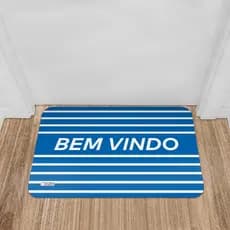 Tapete de Entrada 40x60 Bem Vindo Azul