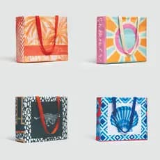 Bolsa de Praia Sacola Grande de Verão Tecido Rígido 42x47x13cm - Use Lua Marinha