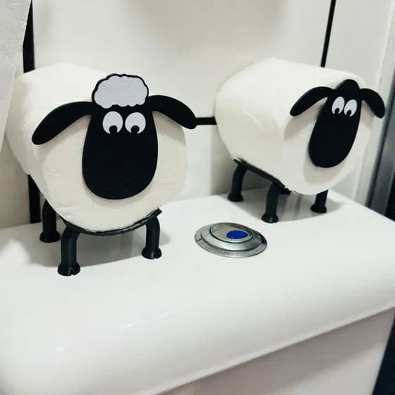 Porta Papel Higiênico Ovelhas Organizador Ovelinha Porta Assessórios de Banheiro