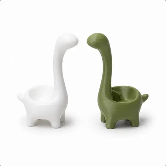 Kit 2 Porta Anéis Aliança Mini Dinossauro Organizador Joias