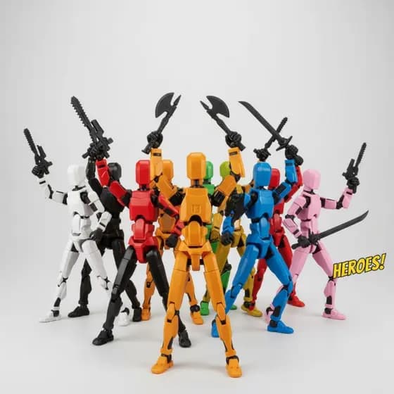 Kit Brinquedo Dummy 13 Boneco Articulado Kit 3d Montagem Com 4 Arms 2 UND
