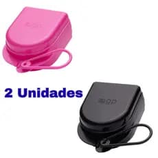 Kit 2 Unidades Caixinha Aparelho Estojo Ortodôntico Bruxismo Protetor Bucal Moldeira Tutti Fruti