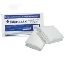 Compressa Curativo Cirúrgico 15x10cm 10 Unidades Estéril Algodonada Fortclean