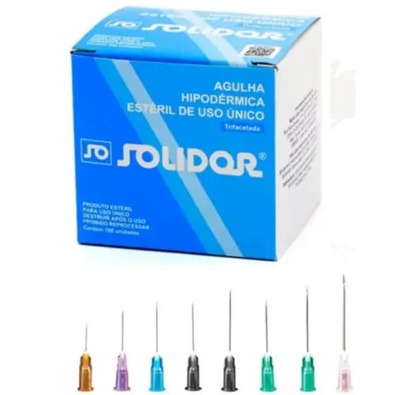 Kit Até 100 Unidades Agulha Hipodérmica 18 ao 30g