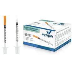 Seringa 0.5ml C/ Agulha Fixa 6x0,25mm Ultrafina Kit Até 20 Unidades