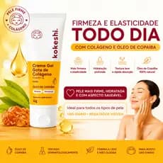 Creme Gel Facial Gota De Colágeno 45g Regenerador Antissinais Kokeshi