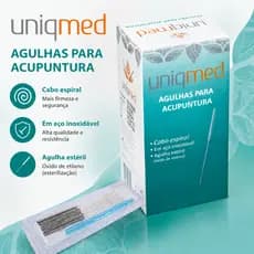 Agulha Para Acupuntura Kit 100 / 50 Unidades Estéril Descartável Uniqmed