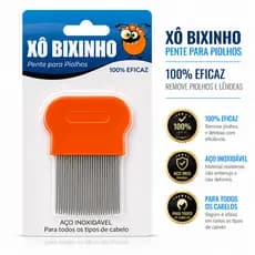 Pente Tira Piolho Lêndea Extrator Fino Aço Inox