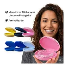 Kit 10 Caixa Porta Alinhadores Aparelhos Ortodônticos Placa Moldeira Bruxismo Dental