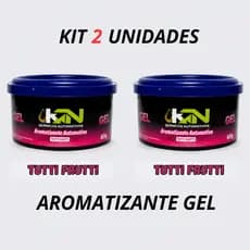 Kit 2 Fragrância para carro novo Cheirinho automotivo em Gel Tutti Frutti órbi KN