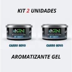 Kit 2 Cheirinho Odorizador Para Carro Em Gel 60g Perfume Carro Novo Kn Cheirinho - Automotivo