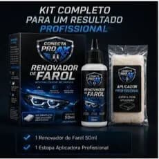 Kit Restaurador De Farol Revitalizador de Amarelado PROAX Limpa Farol Sem Polir Carro caminhão Orbi