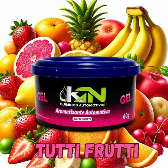 Cheirinho para Carro Tutti frutti aroma em Gel 60g para  caro novo/utilitários/caminhão Aromatizante KN