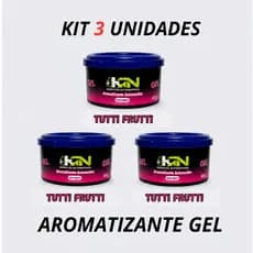 Kit 3 Cheirinho para CarroTutti Frutti automotivo Kan órbi Gel 60g Perfume
