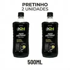 Kit 2 Pretinho automotivo para pneu de carroe caminhão top Brilho Kn órbi