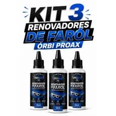 Kit 3 Revitalizador Líquido Farol Novo para Faróis Amarelado de Auto e Superfícies Para carro Proax