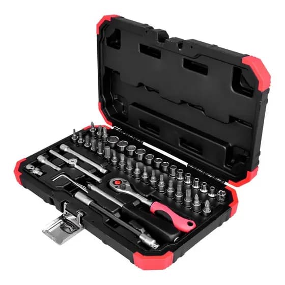 Jogo de soquetes 1/4″ sextavados, 46 peças R49003046