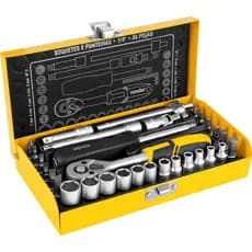 Soquetes Sextravado Enc 1/4" Jg 04A13Mm 33Pc Vonder