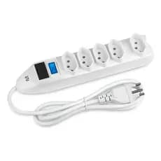 Extensão Elétrica Régua 5 Tomadas 1,2m Branco Multilaser